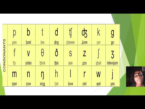 Consonant and Vowel Sounds