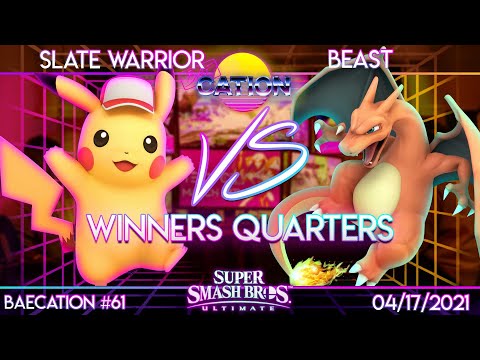 Baecation #61- Smash Ultimate - Slate_Warrior (Pikachu) vs. NPT | Beast (Pkmn Trainer) - W. Quarters