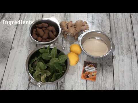Jus de tamarin, tomi, tomidji au gingembre à la menthe #205