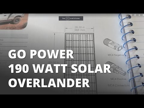 Go Power 190 Watt Overlander RV Solar Kit New Updated for 2019