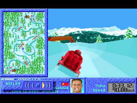 The Games: Winter Challenge (PC/DOS) 1991, Accolade - Bobsled 0:54,37