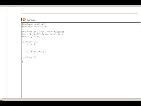 Somma elementi array