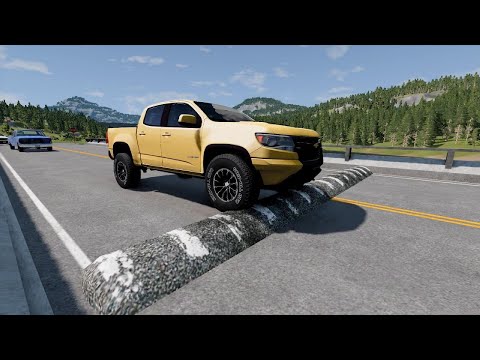 Mobil vs Speed bumps and Potholes Jalan Berlubang #596- beamng.drive live 7