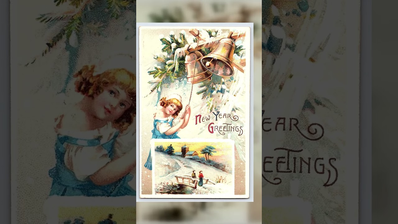 International Art Publ. Co., Divided Back, New Year Greetings, 1913 Video