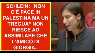 SCHLEIN: "NON C'È PACE IN PALESTINA MA UN TREGUA" NON RIESCE AD ASSIMILARE CHE L'AMICO DI GIORGIA..