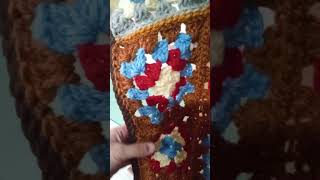 I made a Granny Square Blanket from thrifted yarn - it took 2 years to crochet #thrifting #arthritis
