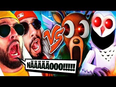 CORUJA E CERVO 99 NOITES ROBLOX na BATALHA DE RIMA! *Mussa perdeu?