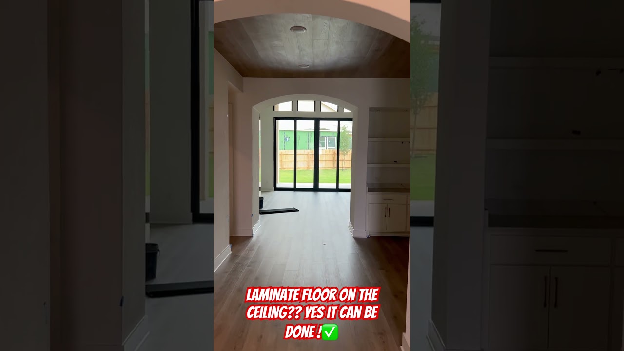 Laminate Flooring Hardwood on Ceiling installation diy #amazon #laminateflooring #flooring #home