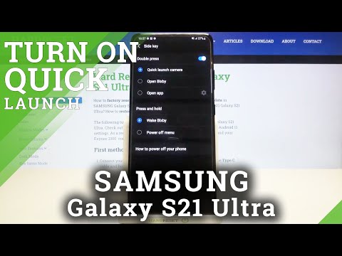 How to Turn On Double Press Feature Quick Launch on SAMSUNG Galaxy S21 Ultra- Activate Quick Launch