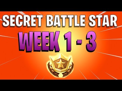 ALL Fortnite season 7 SECRET Battle Star Locations week 1 TO 3 And BANNERs