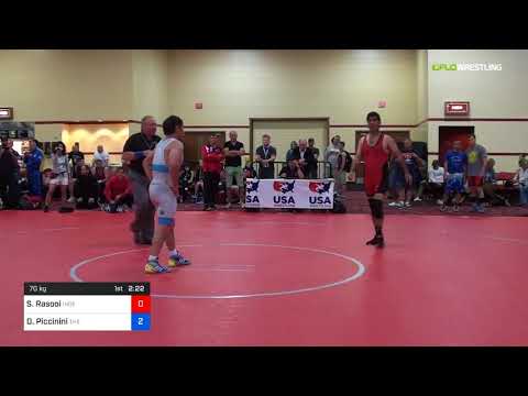2018 Marine Corps US Open/Masters D Greco Roman 70 RR Rnd 1 - Samei Rasool (Inde) Vs. Domenico Pic