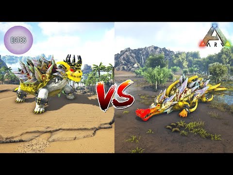 MYTH BASALTIC EMPEROR VS MYTH SARCO EMPEROR : ARK: Survival Evolved