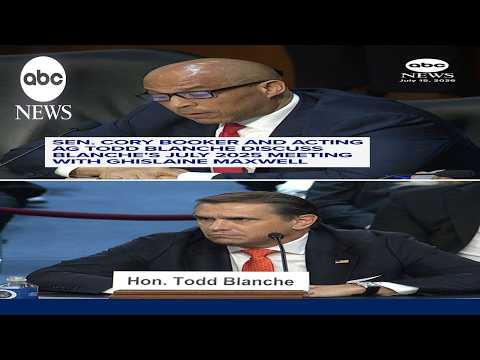 Sen. Booker and acting AG Blanche discuss Blanche's meeting with Ghislaine Maxwell