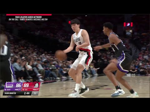 Yang Hansen WENT OFF in the 3rd quarter putting up 16 points in a win against the Sacramento Kings