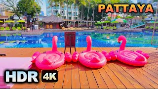 Hard Rock Hotel Pattaya  Beach Front Cafe Swimming Pool Tour  -  Virtual Walking