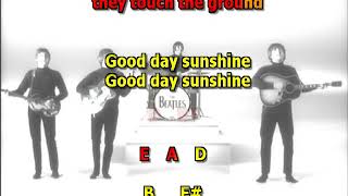 Good Day Sunshine Beatles best karaoke instrumental lyrics chords cover