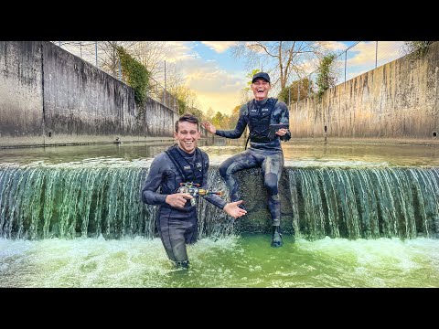 Searching a Shallow Canal for Murder Weapons!
