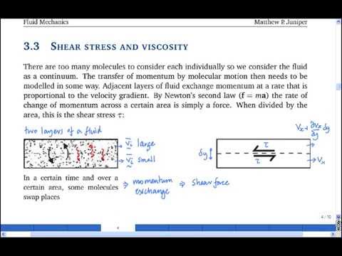 3.3 Shear stress and viscosity