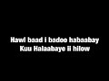Cabdullaahi Sulfa Heestii Hawl Baad I Badoo Habaabay With Lyrics