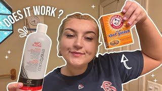 Removing permanent hair dye with baking soda & developer! + tips on minimal damage to your hair✨🧡