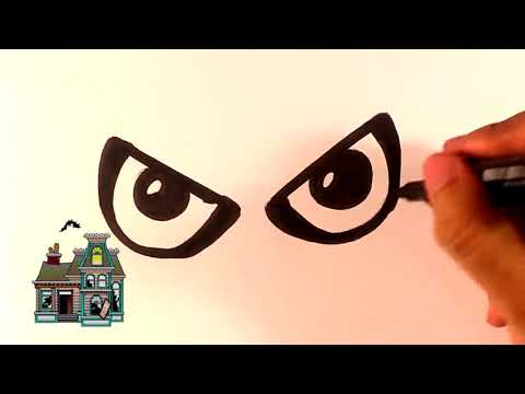How to Draw Scary Creepy Eye - Halloween Drawings