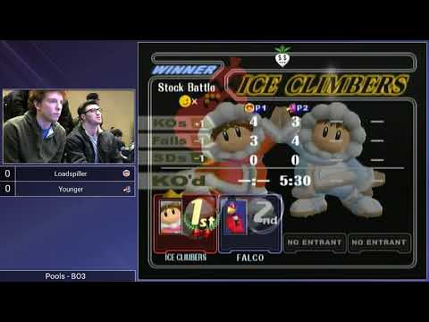 CT GamerCon 2 SSBM - Loadspiller (Ice Climbers) vs. Younger (Falco) - Melee Pools