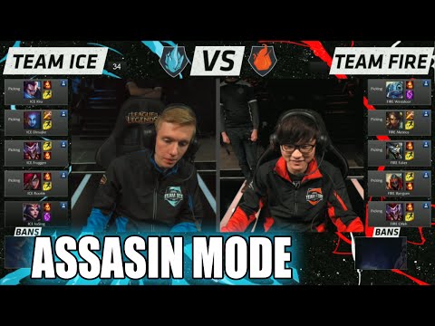 Team Ice vs Team Fire | Assasin Mode Match LoL All-Stars 2015 LA | Ice vs Fire Assasins All Star