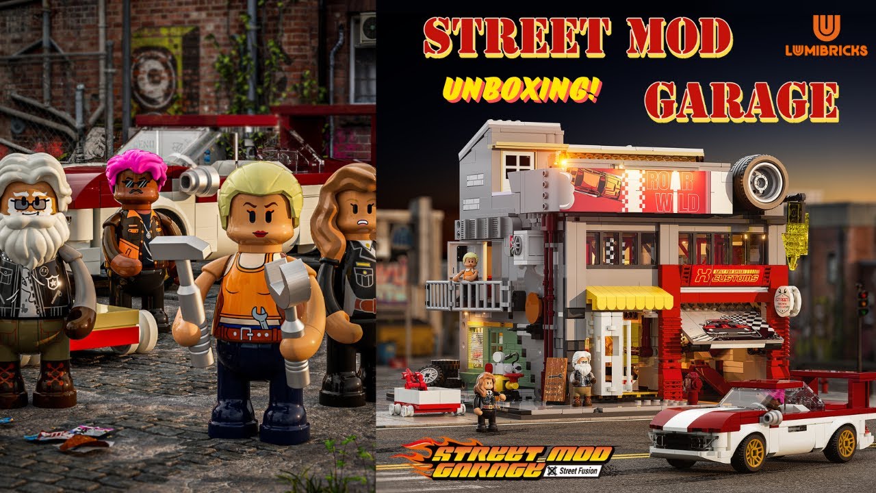 Lumibricks Street MOD Garage Retro House Lumibricks Street MOD Garage Retro House