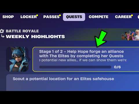 Stage 1 of 2 - Help Hope forge an alliance with The Elites by completing her Quests