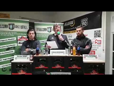 Pressekonferenz nach dem Spiel Mendig gegen Salmrohr mit Lars Schäfer und Cornel Hirt