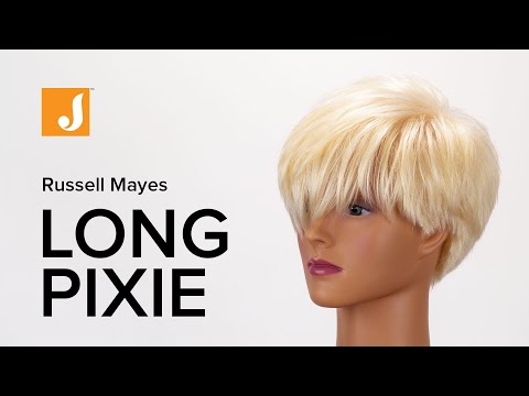 Long pixie haircut with bangs tutorial with a razor and scissors video thumbnail