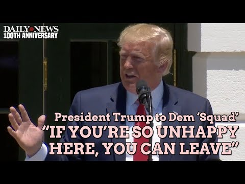 Trump doubles down, tells Democrats to love the U.S. or leave it