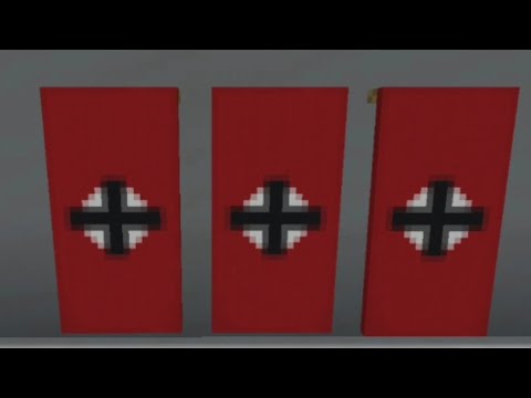 WW2 German nazi flag in minecraft pocket/java/bedrock edition part 35. #trending #viral #shorts