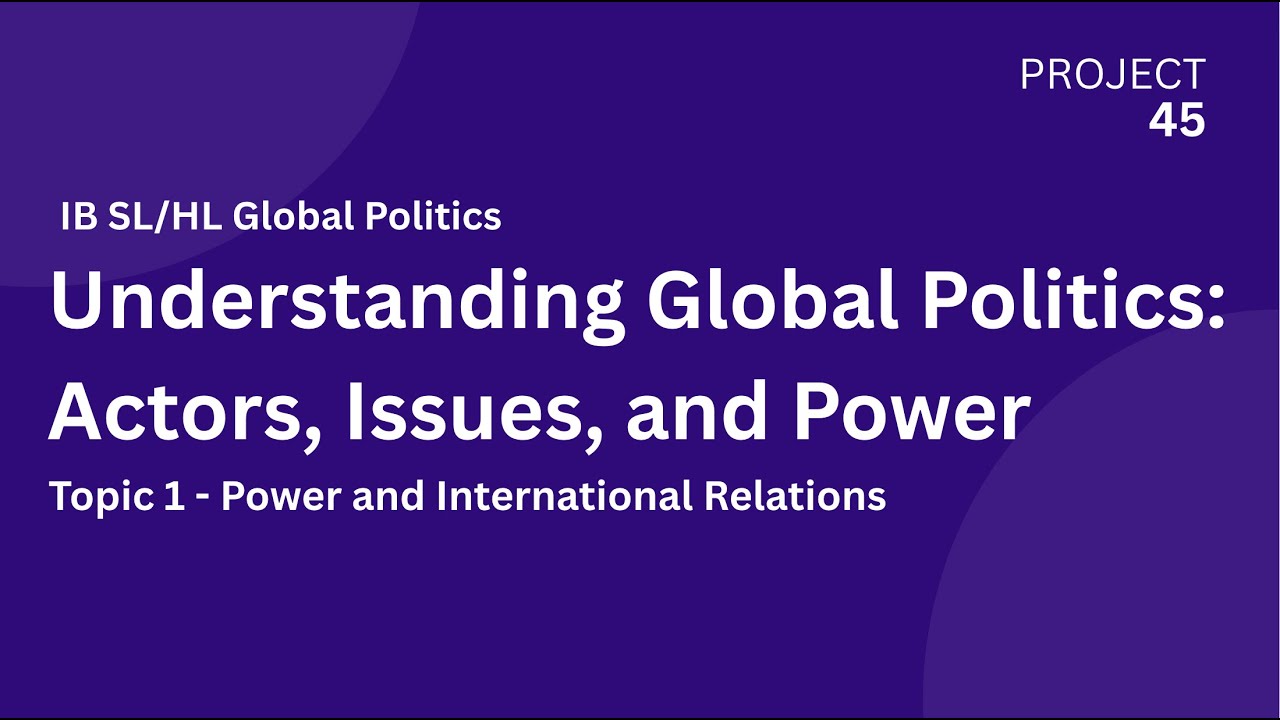 Understanding Global Politics - IB SL/HL Global Politics (2025)
