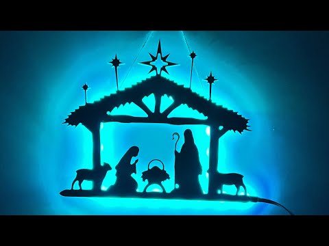 CNC carved LED Manger scene using the @OnefinityCNC and @vectric.