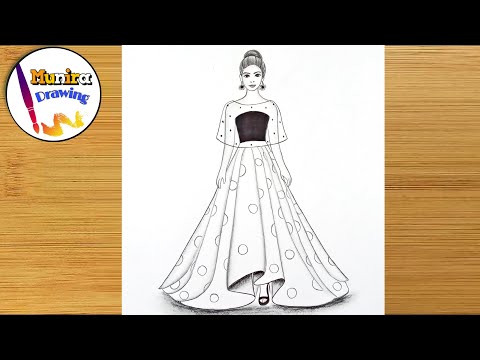 How to draw A Girl Easy Step by step for Beginners || Munira Drawing ♥️