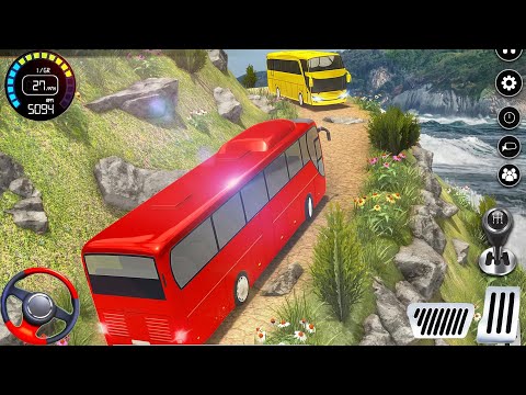 US Coach Bus Driving Simulator - Real Uphill Coach Bus Drive 3D - Android GamePlay