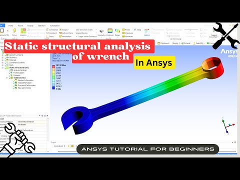 Static structural analysis of wrench in Ansys Workbench | Spanner analysis in Ansys -Ansys Workbench