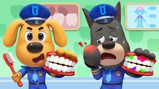 Download lagu Let's Learns to Brush Teeth | Good Habits | Kids Cartoon | Sheriff Labrador | BabyBus mp3