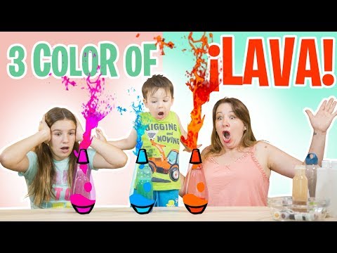 3 COLORS of glue ¿SLIME? ¡¡LAVA!! //Familukis
