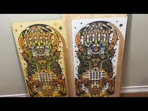 High end pinball playfield restoration direct to wood printing