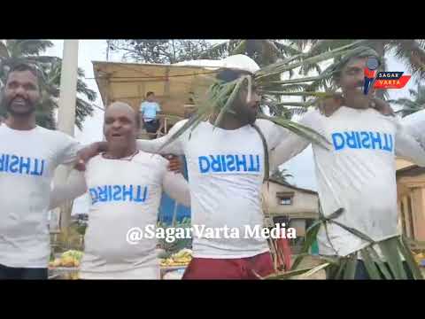 Drishti life guard performs different and unique style of Sanjao at Calangute baga beach.