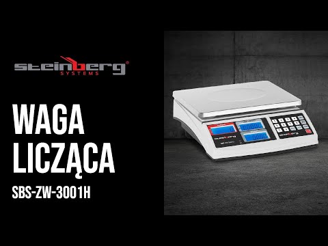 Video - Waga licząca - 30 kg / 1 g - 21 x 27 cm - 3 wyświetlacze LCD