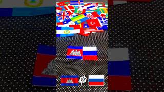 Cambodia 🇰🇭 vs Russia 🇷🇺 Flag Drawing Challenge! 🌍🔥 #Shorts #cambodia #russia #f