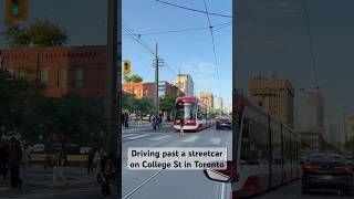 Download lagu Driving past a streetcar on College St in Toronto #toronto #ttc #streetcar #driving mp3