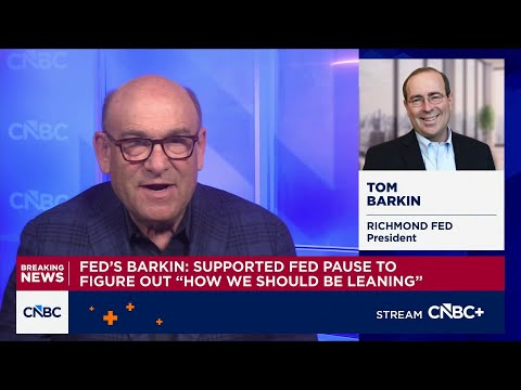 Richmond Fed president: Supported Fed pause to figure out 'how we should be leaning'