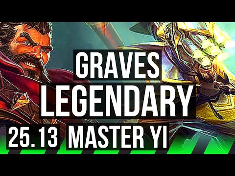 GRAVES vs MASTER YI (JGL) | 23/3/4, Legendary | KR Master | 25.13