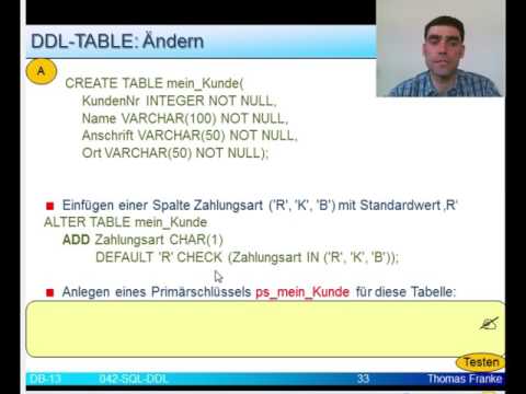 DDL: Änderungen des Datensystems