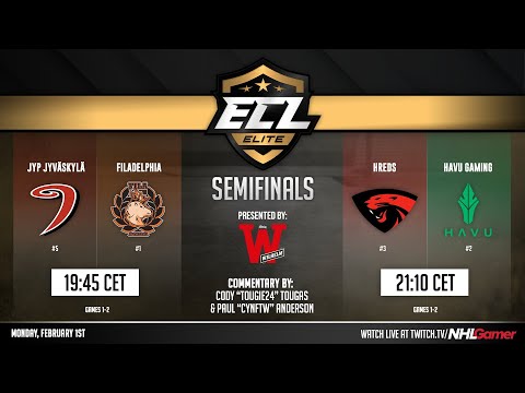 Jyp Jyväskylä vs FILADELPHIA & hREDS vs HAVU Gaming - ECL (Elite) Semifinals | NHL 21 EASHL 6s