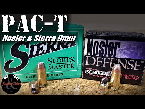 PAC-T Testing: 9mm Nosler and Sierra bullets